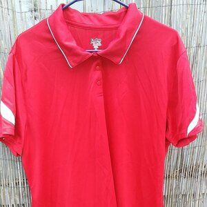 EastBay Red White Short Sleeve Polo Men's - 2XL